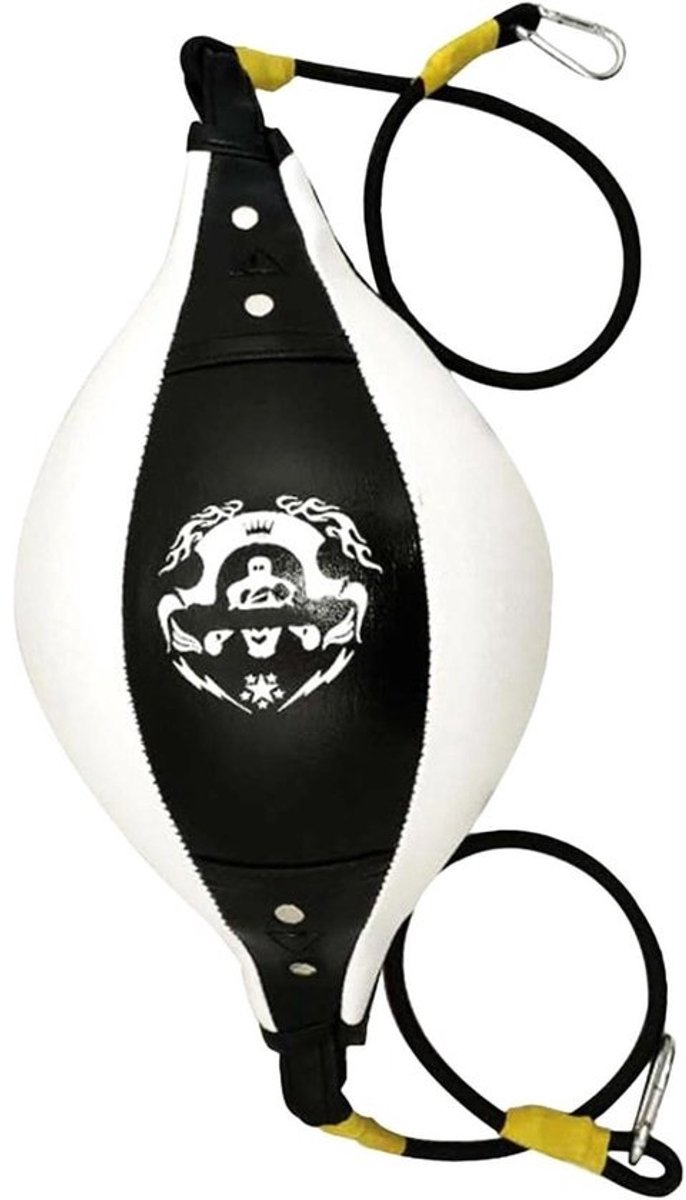 Boksen Speed Bag - Bokstraining Bal - Snelheidstraining - Rhombus Textuur - 38x18cm - Zwart en Wit