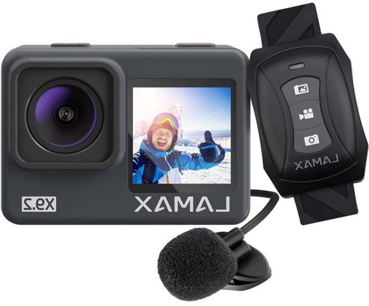 Actiecamera 4K - Onderwatercamera Sportcamera - Avontuur Vastleggen - MAXsmooth Stabilisatie - 40m Waterdicht - Meerkleurig