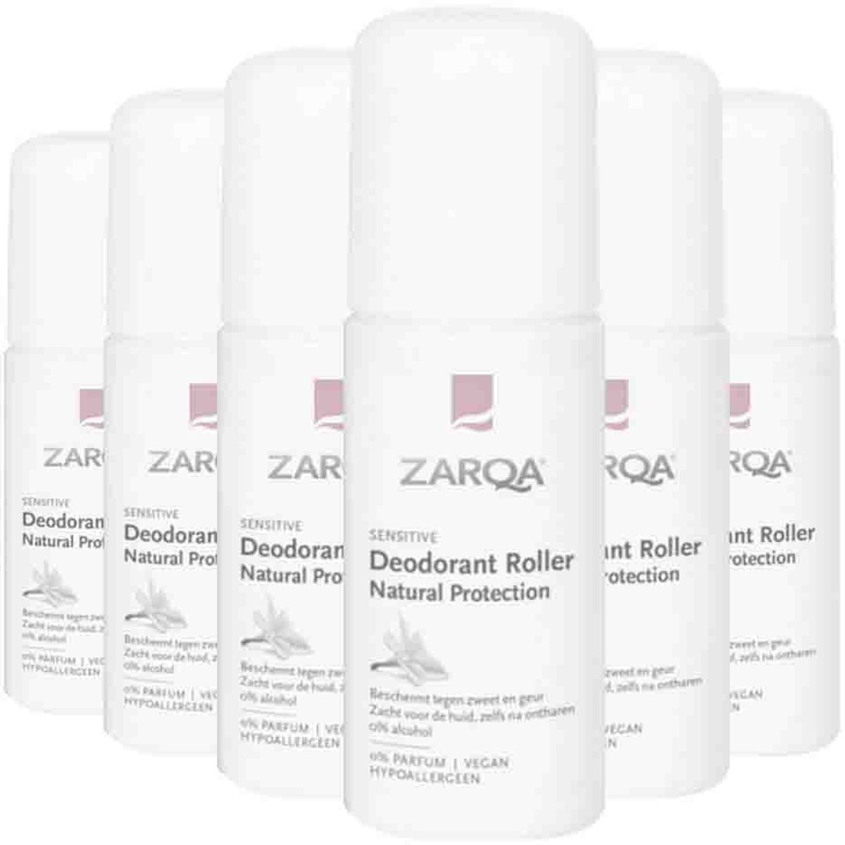 Zarqa - Sensitive Deodorant Roller - 6 x 50 ml - Voordeelverpakking