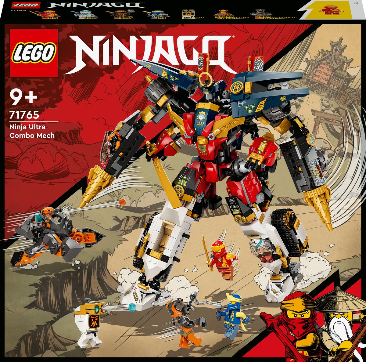 Bol.com LEGO® NINJAGO® Ninja ultra-combomecha 71765 voertuigspeelset voor kinderen van 9 jaar en ouder met een auto, vliegtuig e... aanbieding