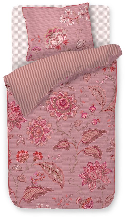Pip Studio Mumbai Night dekbedovertrek - Eenpersoons - 140 x 200/220 cm - Roze