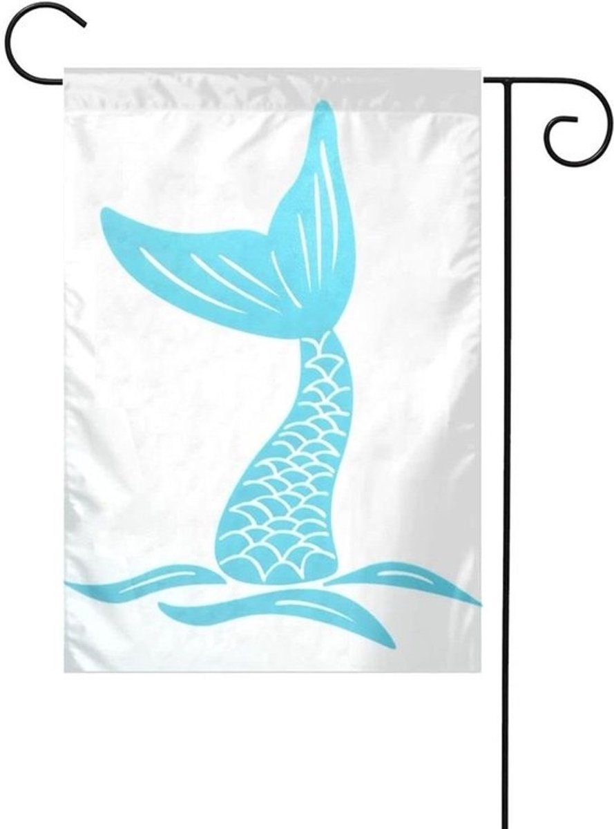 Tuinvlag Zeemeerminstaart - Decoratieve Vlag - Tuin Decoratie - Weerbestendig Polyester - 30 x 45 cm - Multicolor