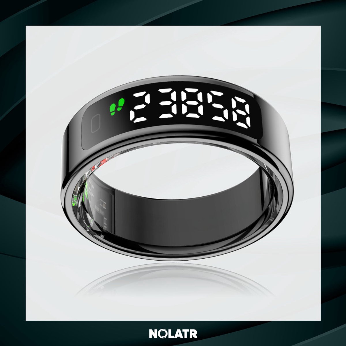 NOLATR VUE - Display - Stappenteller - Slaaptracker - Zwart - Maat 9