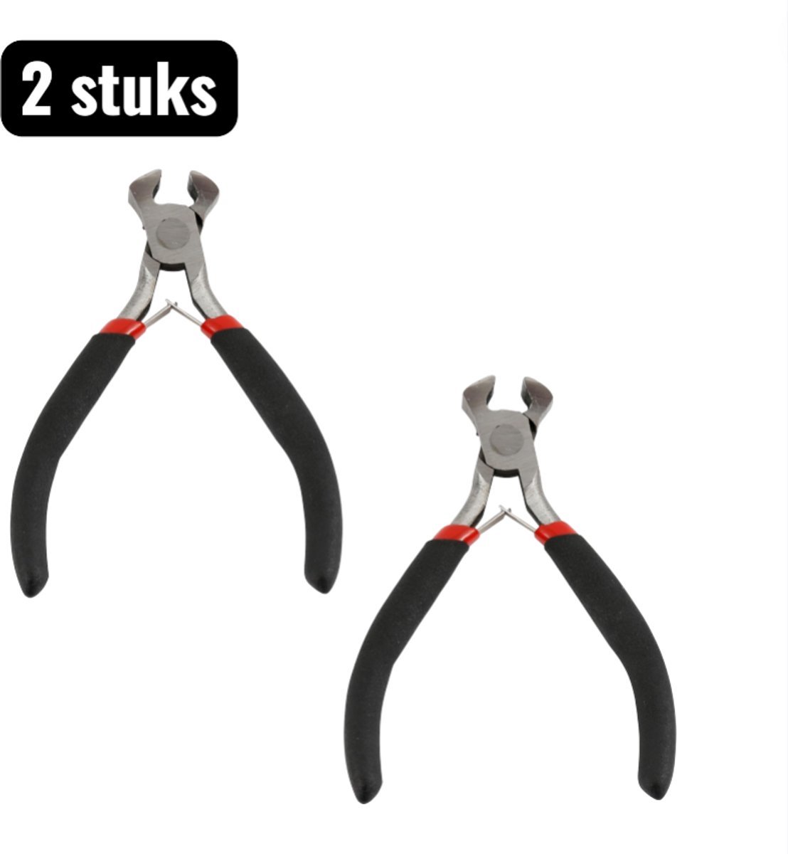2 stuks - Tangensets -Mini Tang - Fijn Gereedschap voor Sieraden Maken en Modelbouw, met Getande en Gladde Bek (Juwelen Tang)
