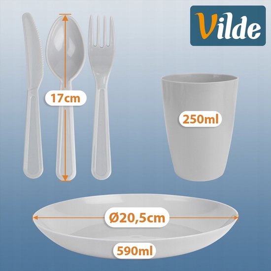 Picknickset voor 4 personen - Duurzaam en herbruikbaar servies — afbeelding 4