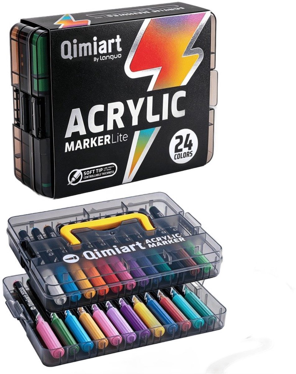 Currero Aquamarkers - Twinmarkers - Brushpennen - Stiften - Markeerstiften Op Waterbasis - Dual Tip - Tekenen En Kleuren - 24st