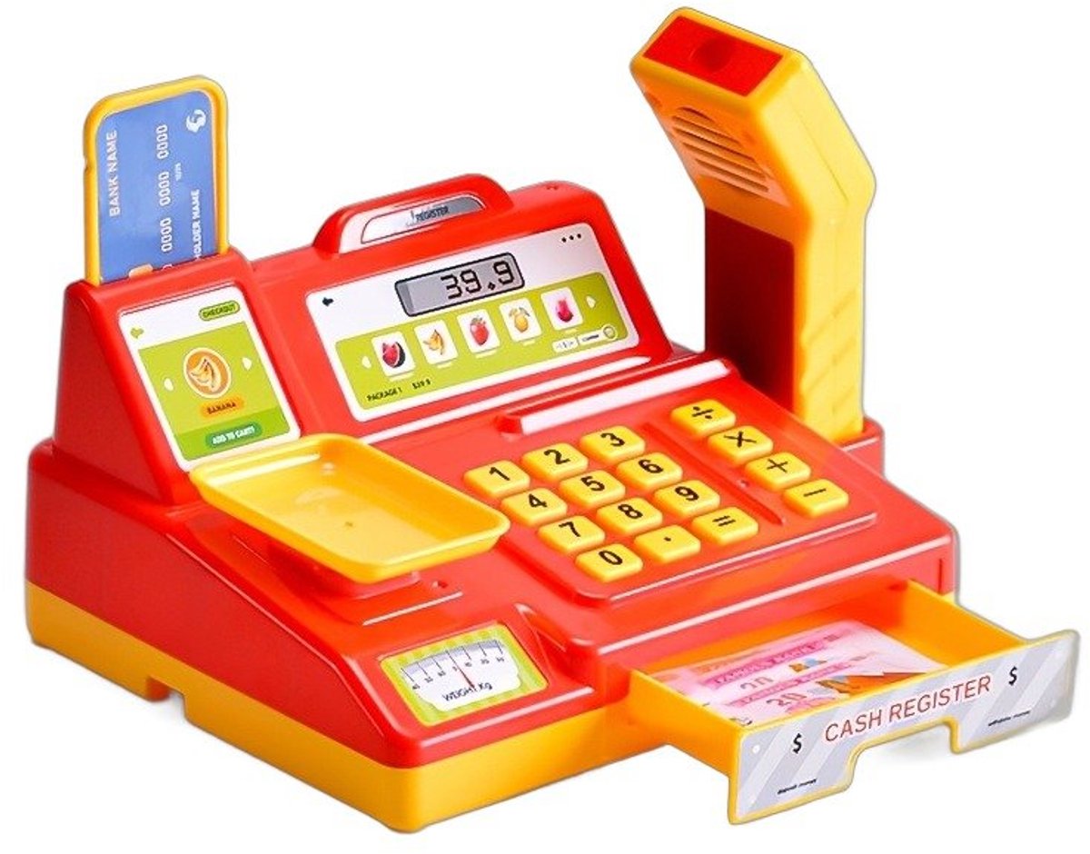 Currero Kassa Speelgoed - Speelgoed Kassa met Scanner - Met Geluid en Licht - Winkeltje Spelen - Rollenspel - Kinderen - Cadeau