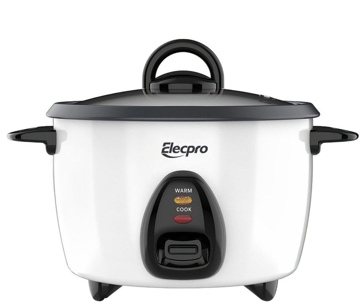 Currero Rice Cooker - Rijstkoker - Klein Model - Mini - Met Stoommandje - Automatisch - Warmhoudfunctie - Antiaanbak - Wit
