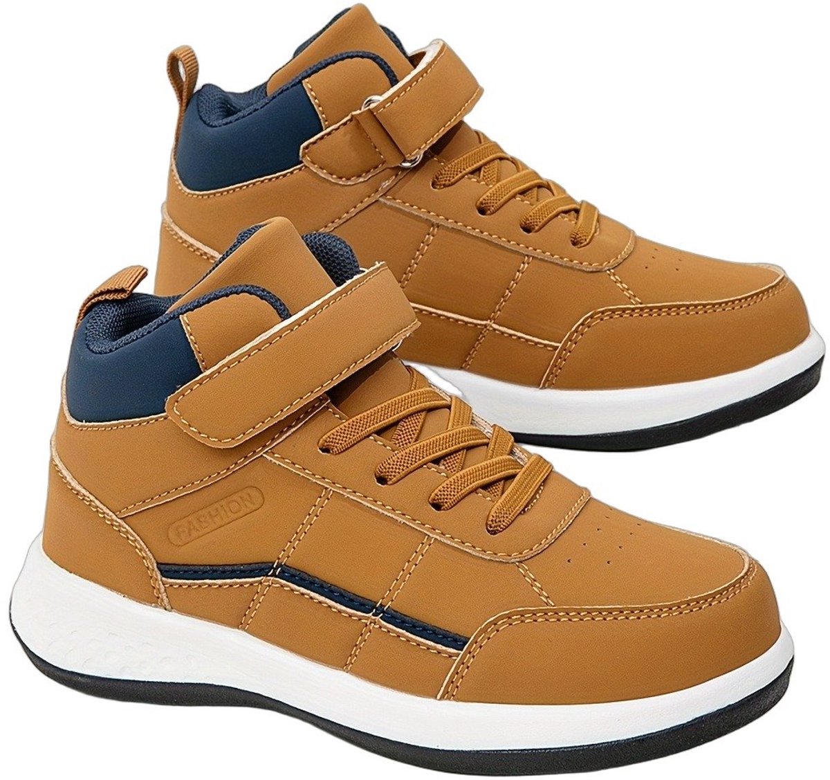 Currero Snowboots Jongens Sneeuwlaarzen Kinderen Winterlaarzen Jongens Gevoerde Winterschoenen Waterdicht Antislip Zool Warm Gevoerd Kinderlaarzen Kaki Creme