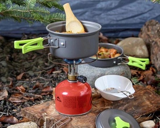 18-delige Kampeer Kookset: Pot, Pan, Ketel & Bestek voor 2 Pers. — afbeelding 5