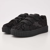 British Knights - Bliss Velcro Dames sneakers laag - Maat 37 - Zwart Panter - Vrouwen schoenen