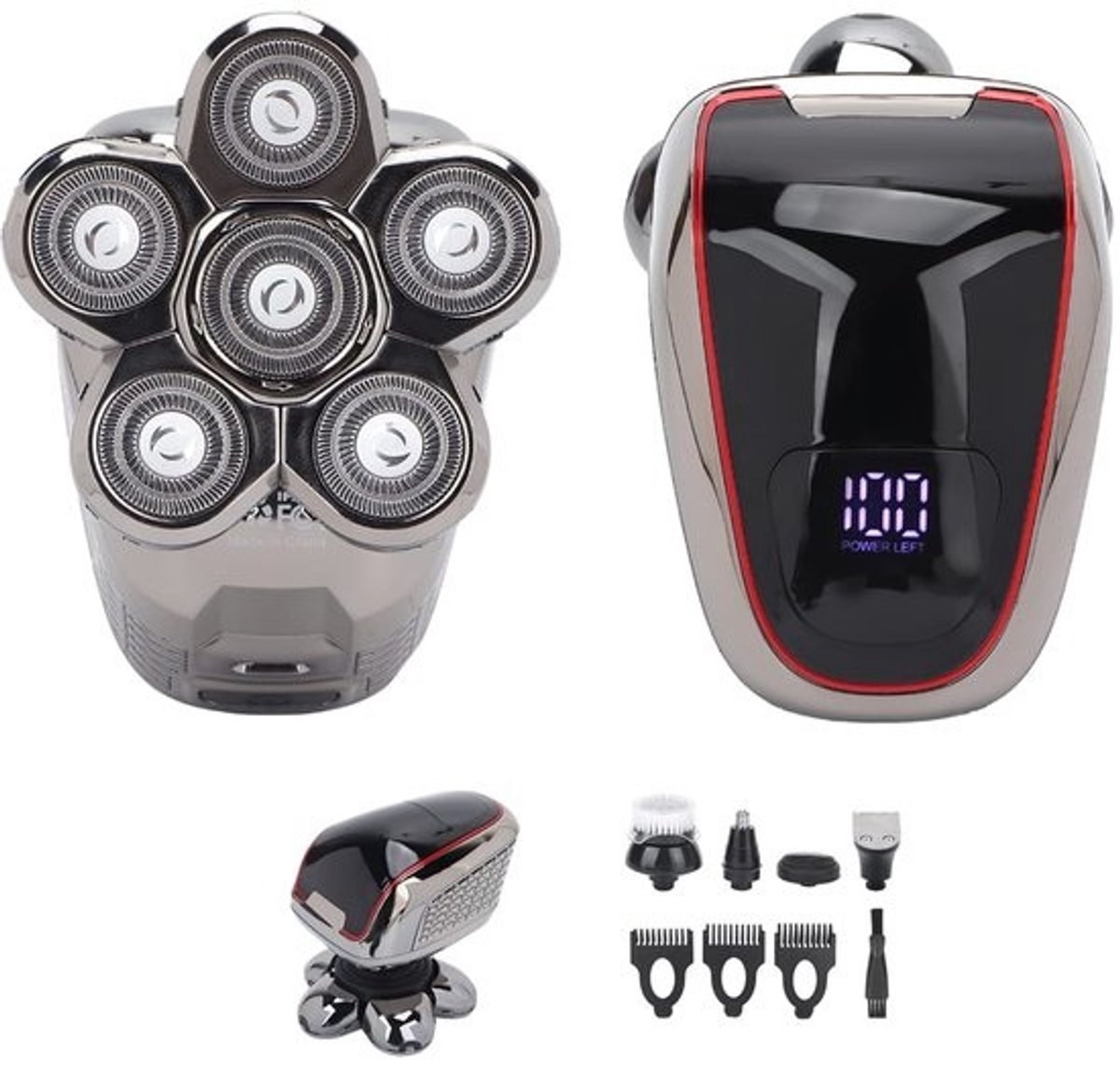 Dailygoody - Elektrisch Hoofdhaarscheerapparaat - Draadloos - Waterdicht - Neustrimmer - Multifunctioneel 5 in 1 - Geschikt voor mannen - Ultieme sche.