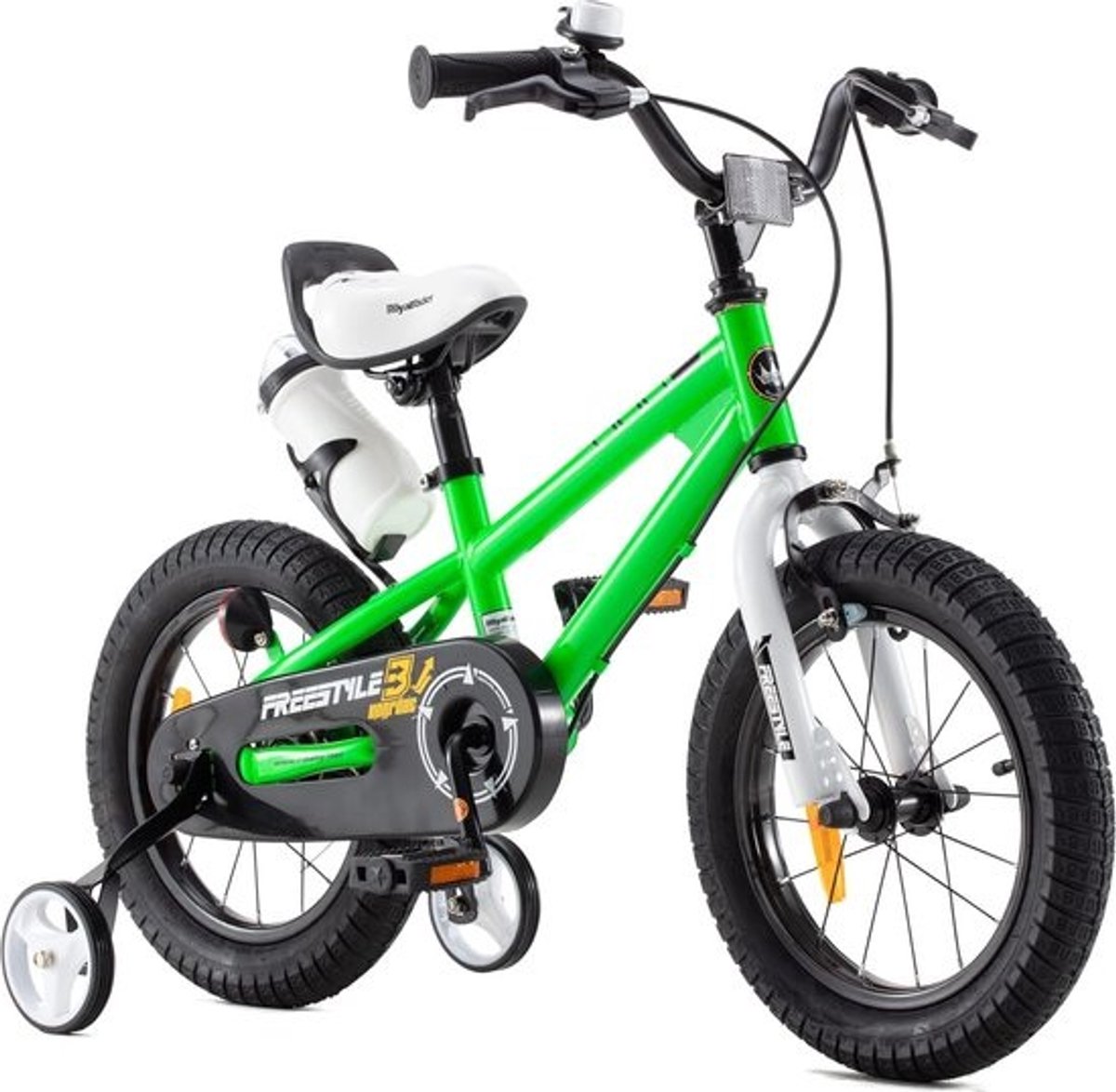 Jongens Meisjes Kinderfiets Freestyle Fiets Kinderfietsen 16 Inch Groen