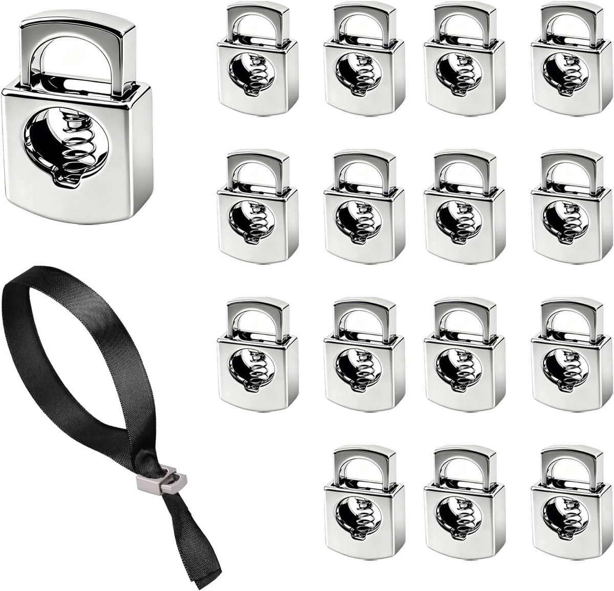 20 stuks herbruikbare metalen sluitingen voor festivalarmbanden