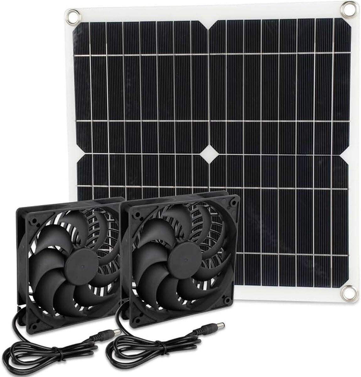 Zonnepaneel aangedreven ventilator, afvoerventilator, zonne-ventilator voor broeikassen, kippenhokverwarming, raamuitlaat, schuur.