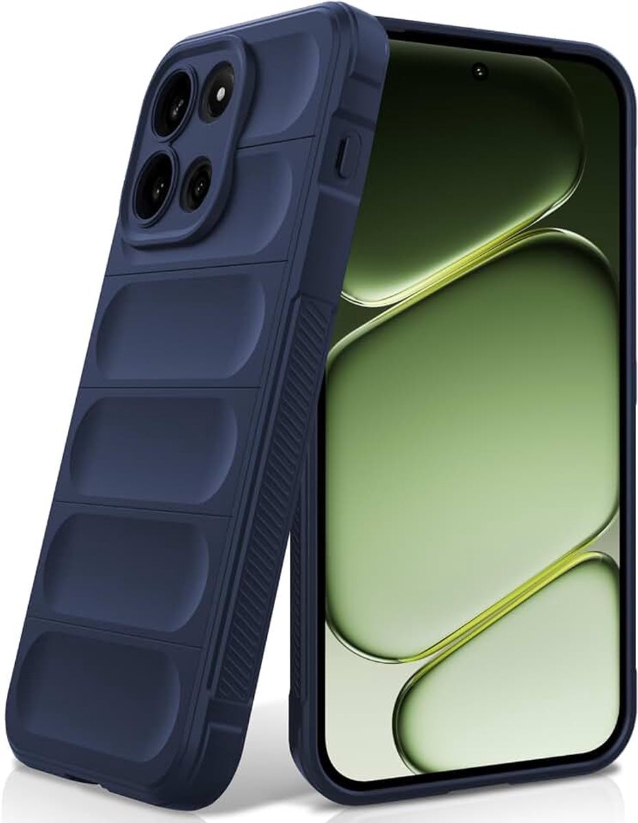 Nord 6, Anti-val Airbag Ontwerp Siliconen Case, Schokbestendige Beschermhoes met Microvezel Voering, Blauw