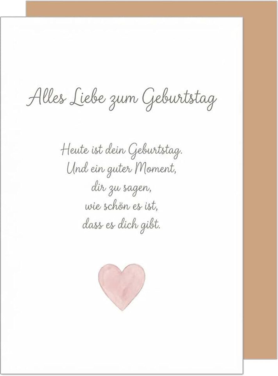 Seidel Premium wenskaart voor verjaardag met envelop. Wenskaart verjaardagskaart spreuk voor man vrouw vriend vriendin liefde compliment hart (G4104 SW126)