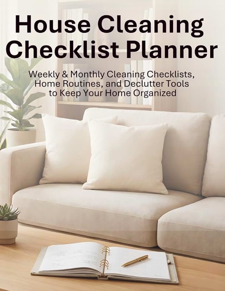 Cleaning Checklist Planner: Weekly & Monthly Cleaning Checklists, Home Routines, and Declutter Tools to Keep Your Home Organized