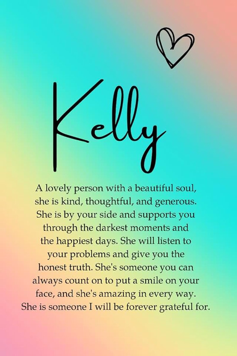 Kelly: A Unique, Personalised notebook for women, a great notebook for journaling and goal setting, the perfect birthday gift for coworkers, friends and work colleagues