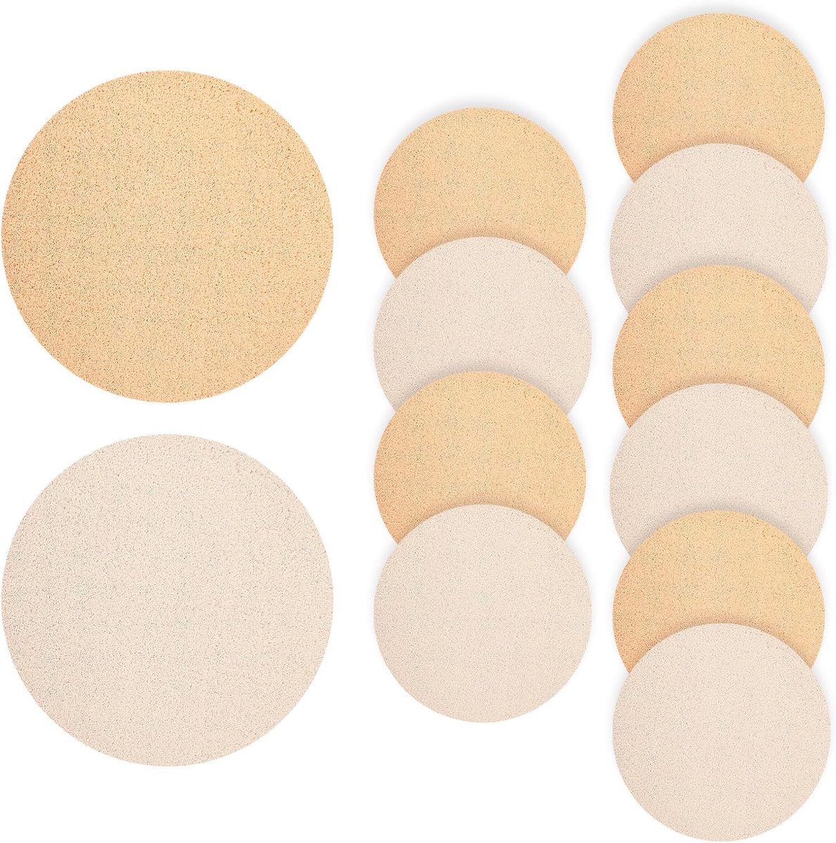 Make-up sponsjes, Facial Poeder Puff cosmetische spons ronde schuim Pad schoonheid make-up oog Foundation poeder mengen voor alle huidtypen nat en droog Dual Use (Roze)
