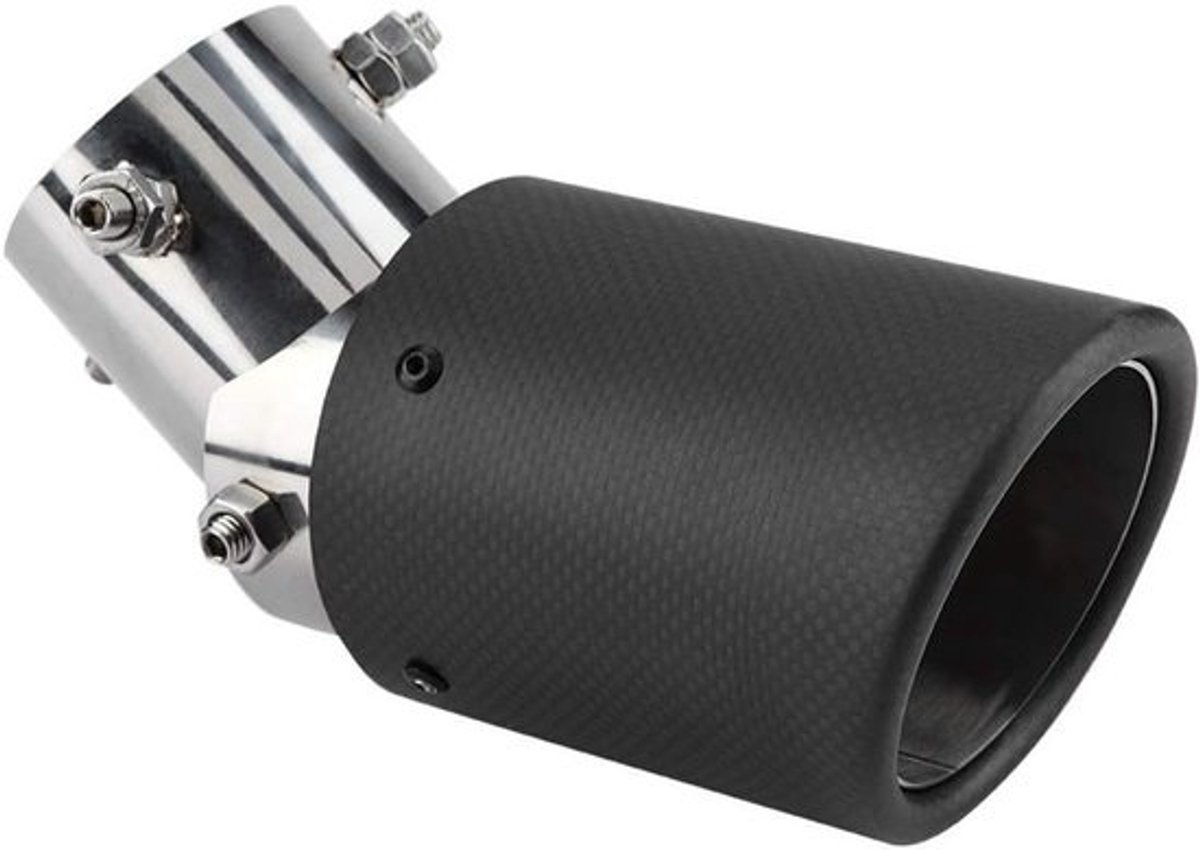 Uitlaateindstukken - Carbonfiber auto-uitlaateindpijp - Universeel achterste uitlaateindstuk - Inlaat 63 mm (2.5) - Uitlaat 89 mm (3.5)