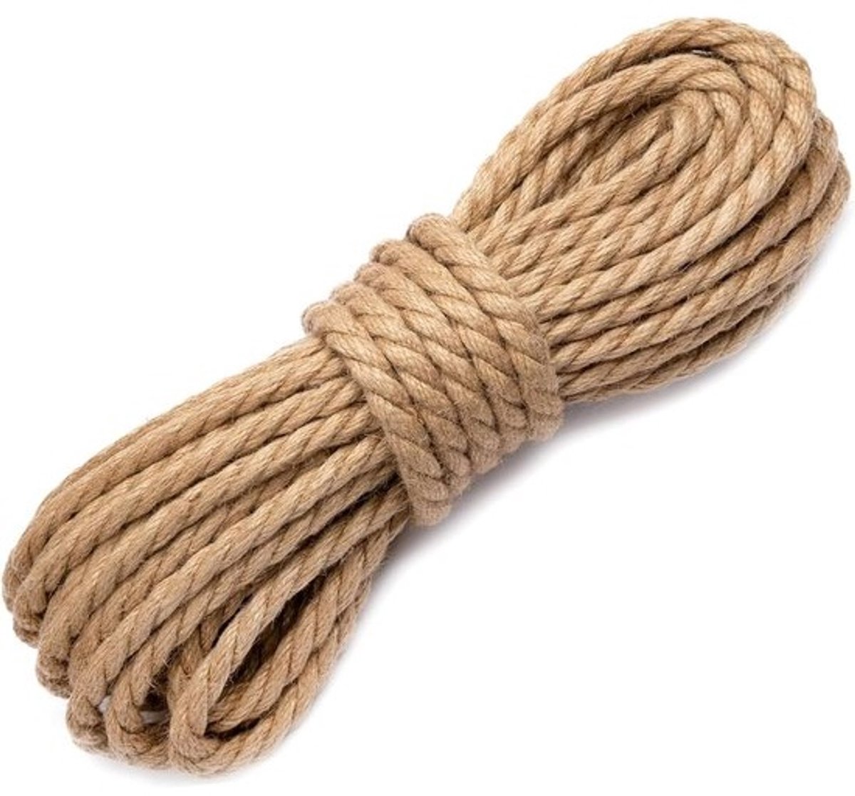 Dailygoods- Jute Touw 8 mm x 10 m - Sterk Henneptouw - Natuurlijk Jute - Flexibel en Duurzaam - Voor Tuin en Doe-Het-Zelf - Hoog Draagvermogen - Jutekoord