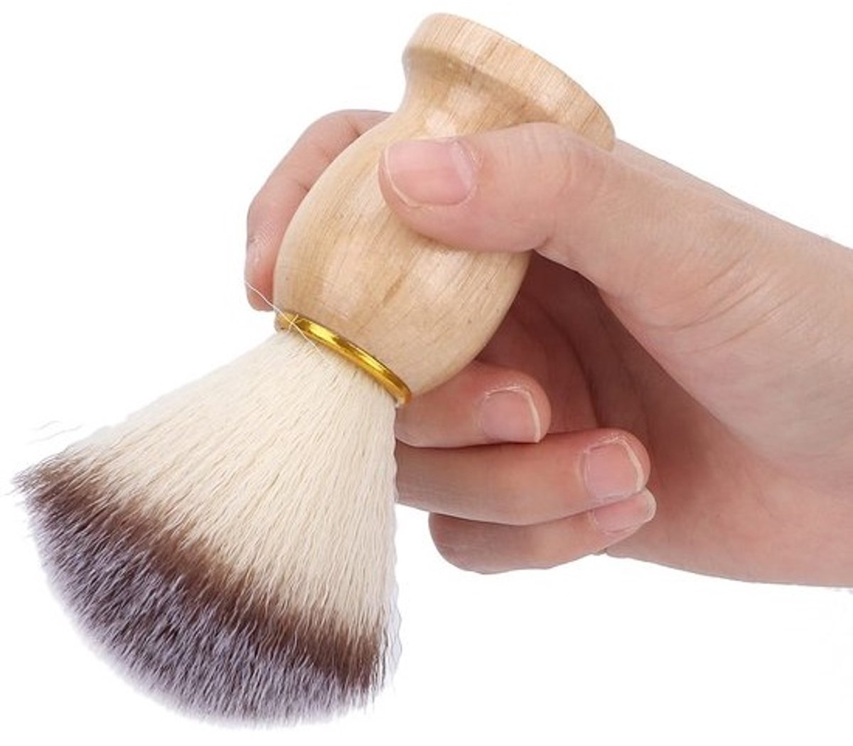 NTHProducts - Scheerkwast voor heren - Handvat van hout - Professioneel scheeraccessoire - Luxe scheerervaring - Perfect cadeau voor Vaderdag - Geschik...