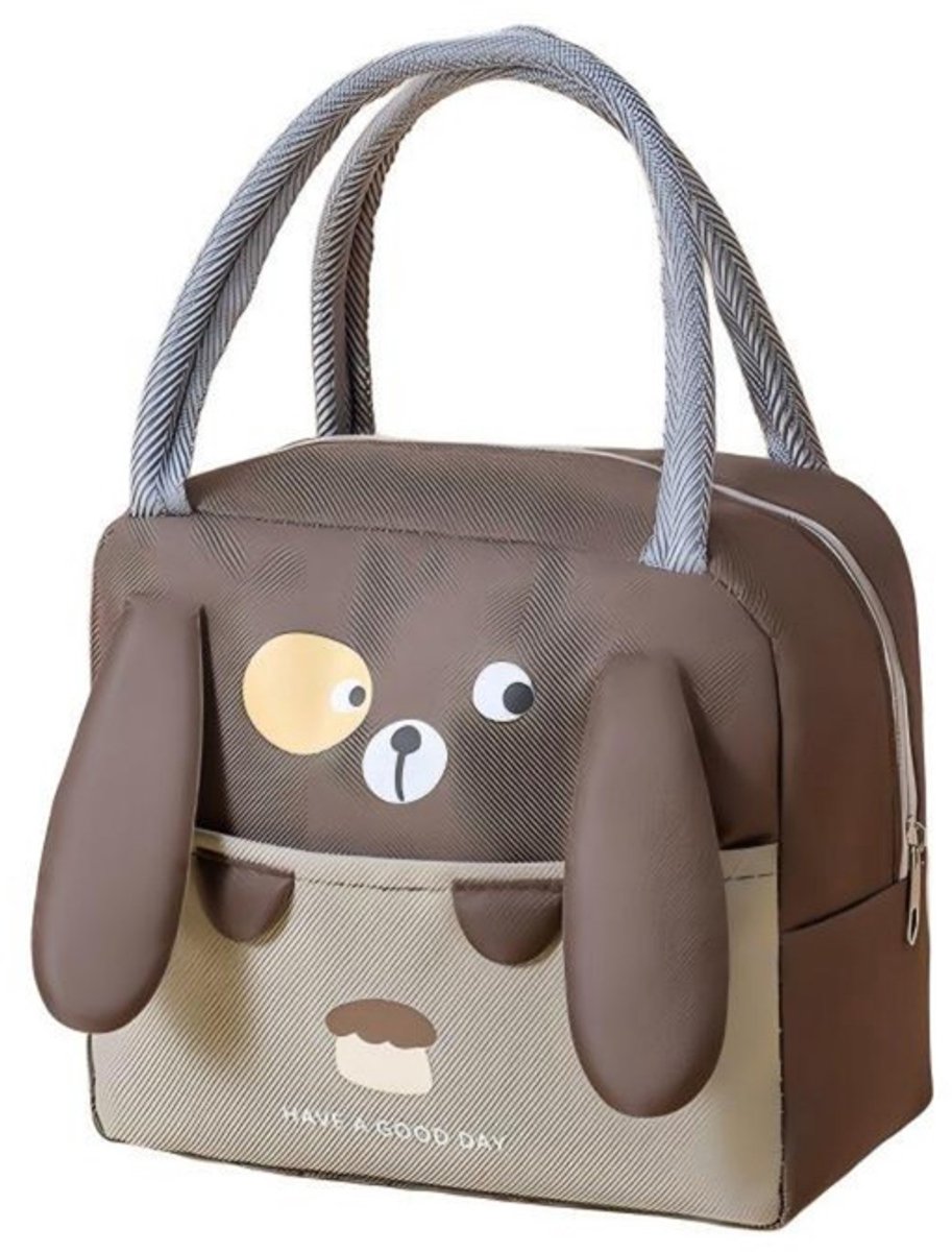 3D-lunchtas met cartoonprint - 23x12x19 cm – Lunchtas van Oxford-stof – Lunchtas voor de basisschool – Geïsoleerde lunchtas met handvat – Lunchtas met opdruk – Draagbare, geïsoleerde lunchtas – Gevoerd met aluminiumfolie – Herbruikbare lunchtas