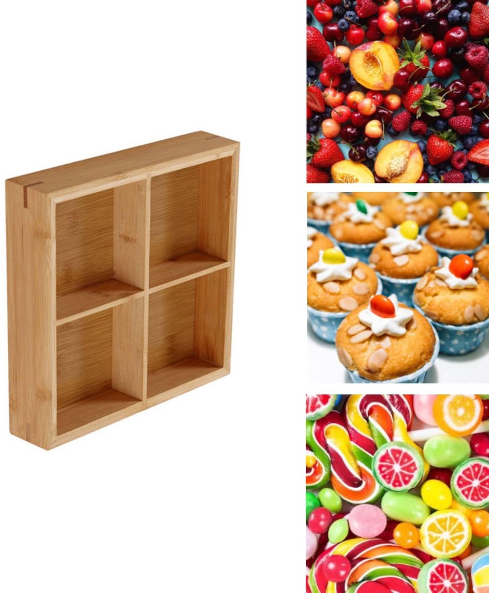 Lade Organizer - Opbergbakjes met 4 Vakken - Bamboe Bestekbak - Bureau Organizer - Sieradendoos Inleg - Badkamer Accessoires - Keukenla Verdeler - Houten Sorteerdoos - Theezakjes Houder - Kantoor Artikelen Opbergen - Stevig - Houtkleur - 1 Stuk — cadeau in Cadeau-ideeën - foto 2