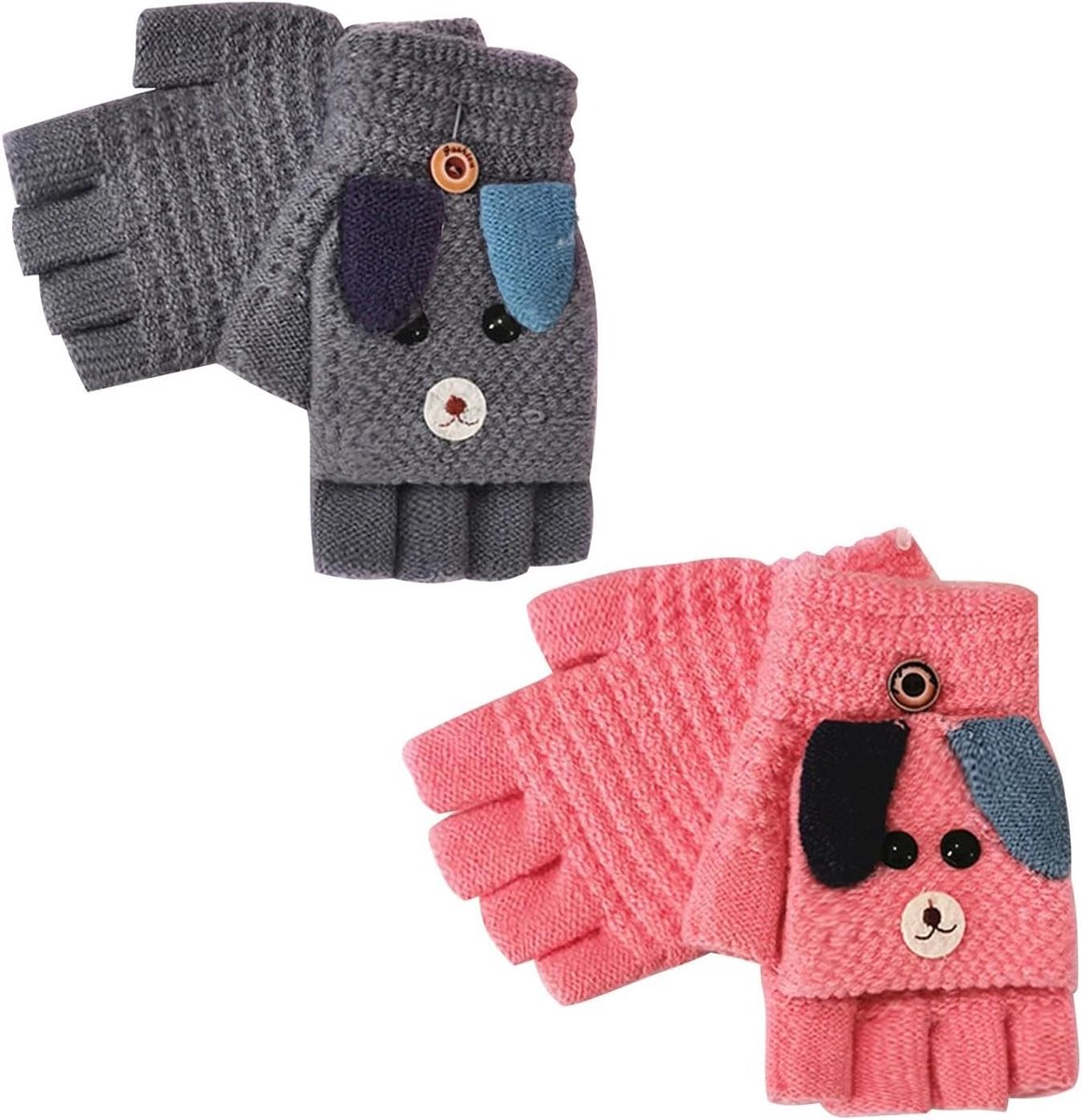Handschoenen voor meisjes en jongens van 5-12 jaar, winter-klaphandschoenen, cartoon-handschoenen voor jongens en meisjes, 1, 1