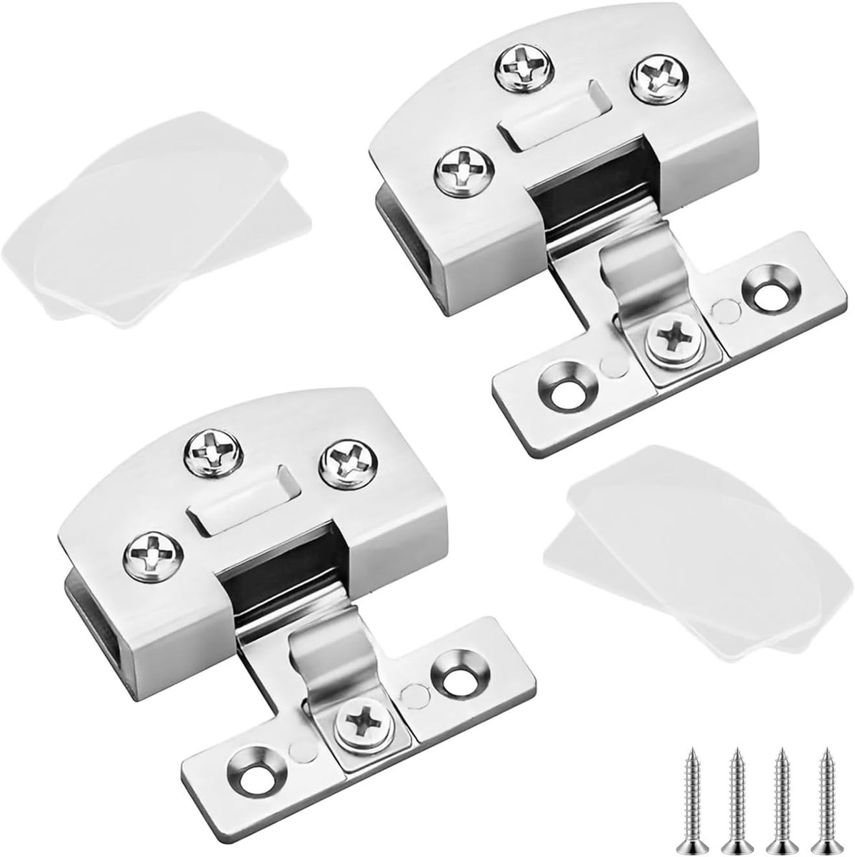 Douchedeur scharnier - Zilver - 5-6 mm - Glazen deurscharnier zonder boren - Voor frameloze glazen deuren