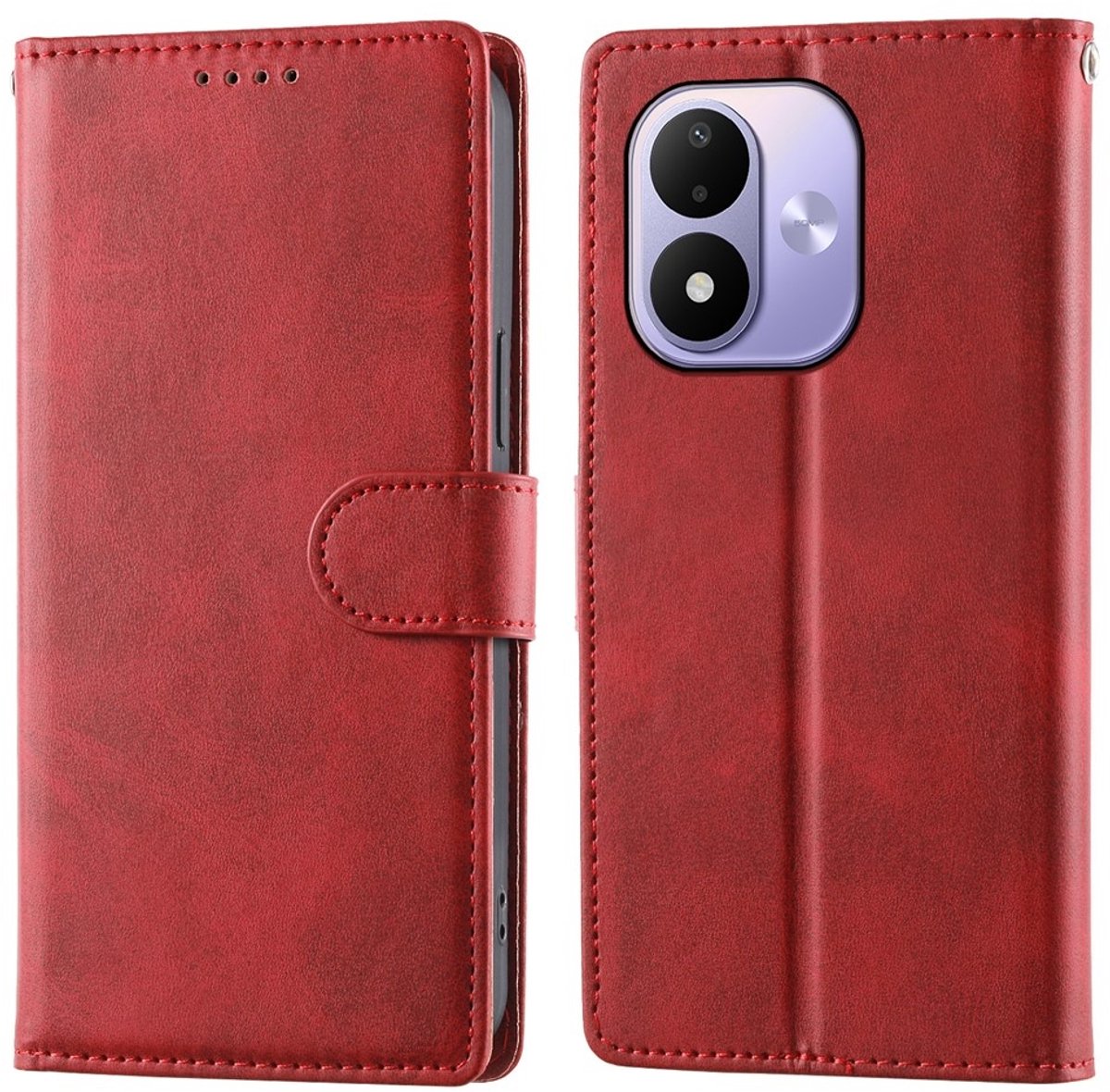 Coverup Hoesje - Geschikt voor Xiaomi Redmi Note 17 4G / 5G Hoesje - Coverup Book Case - Rood