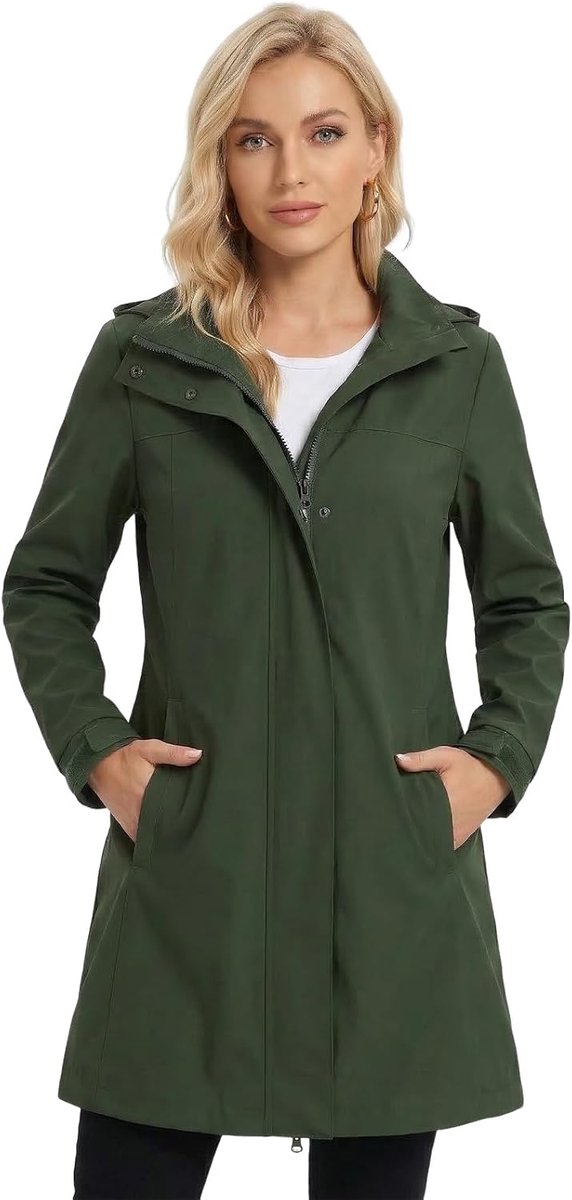 Regenjas met capuchon voor dames, outdoor, waterdichte softshelljas voor lente en zomer