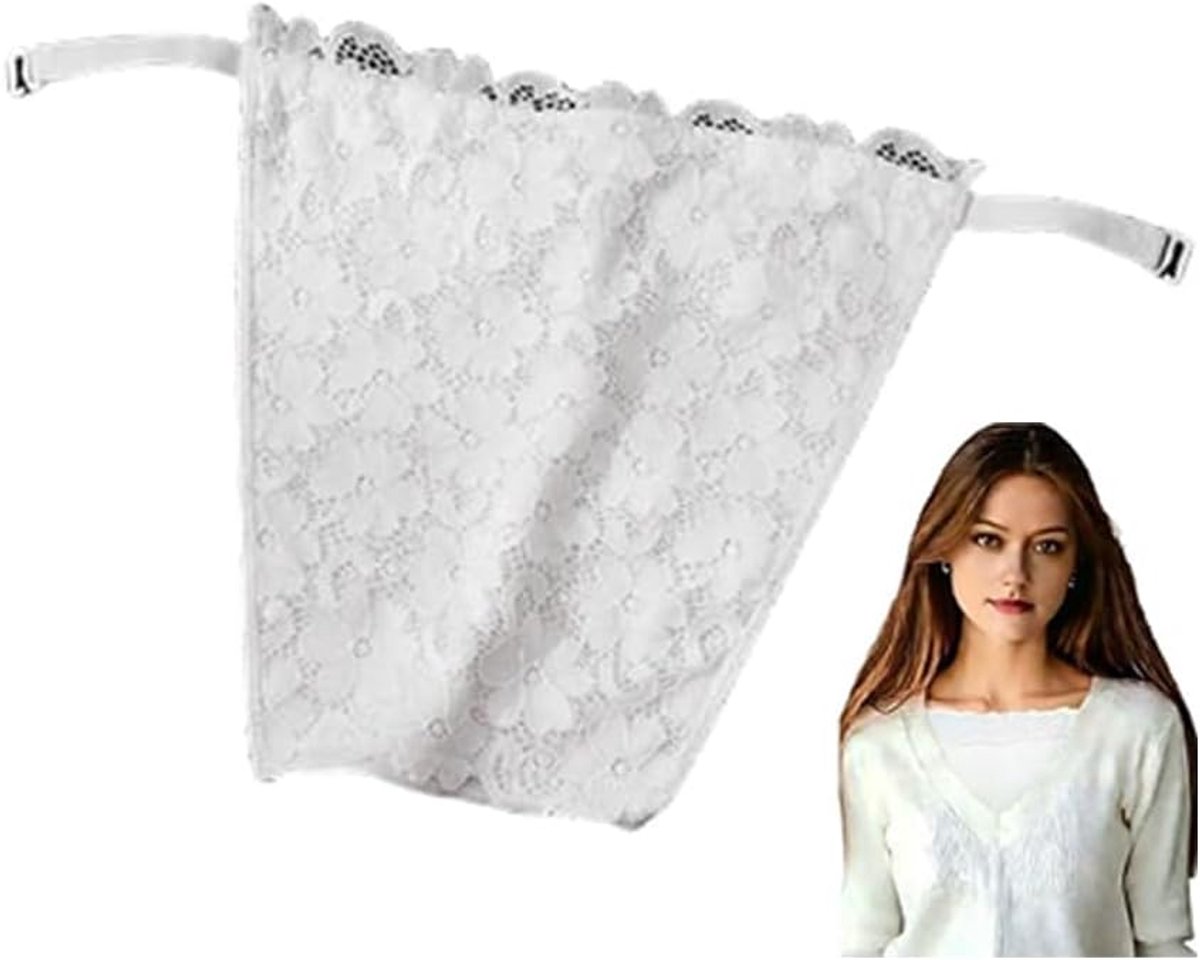 2-pack dames kant clip-on mock camisole beha insert overlay mode panel vest kant mock camisole snappy beha insert overlay clip-on beha-inzetstukken decolleté inzetstuk