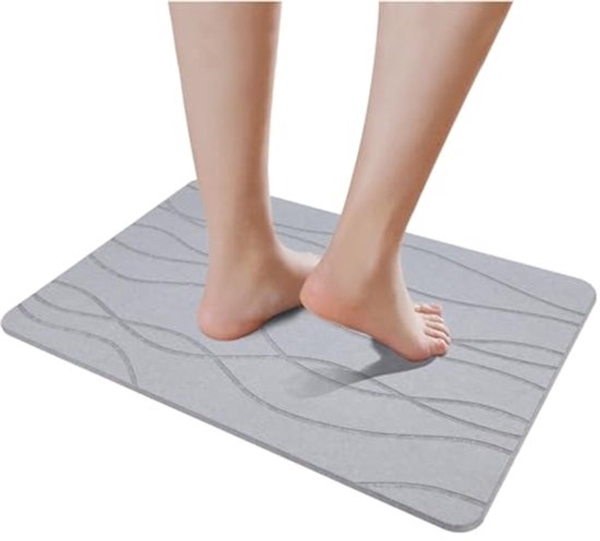 Antislip Badmat van Natuursteen 60 x 39 cm - Sneldrogend en Ultra Absorberend