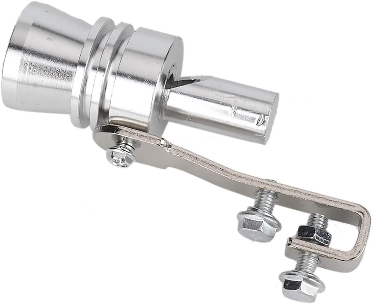 Uitlaatpijp Zwart Roar Geluid Turbo Fluit Simulator Muffler Auto Nieuwe Uitlaatpijpen en Fittingen Type Trompetpijp Universele Klep (XL)