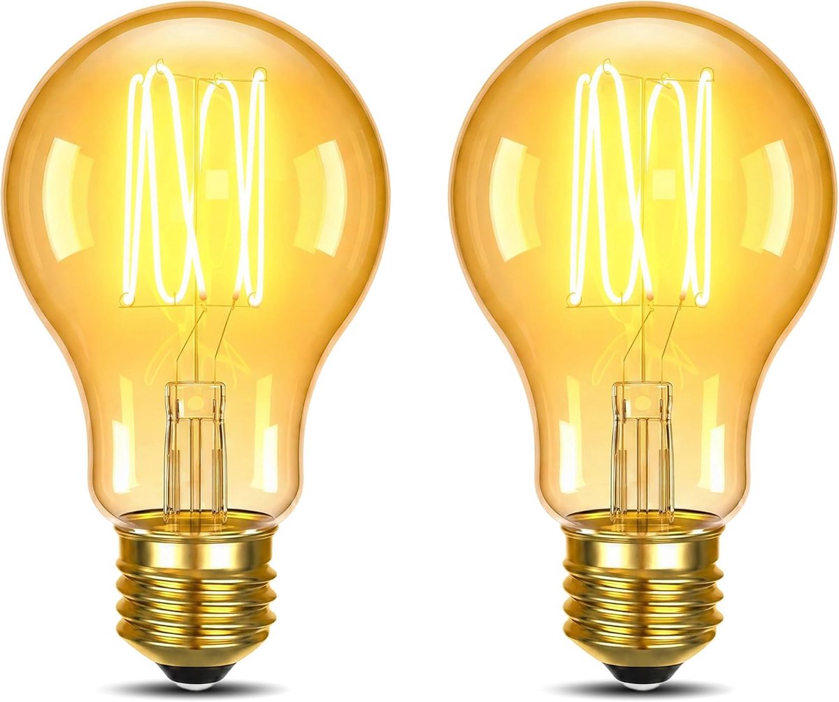 Vintage LED-lamp E27, 3W, vervangt 25W, 1800K amberkleurig warm wit