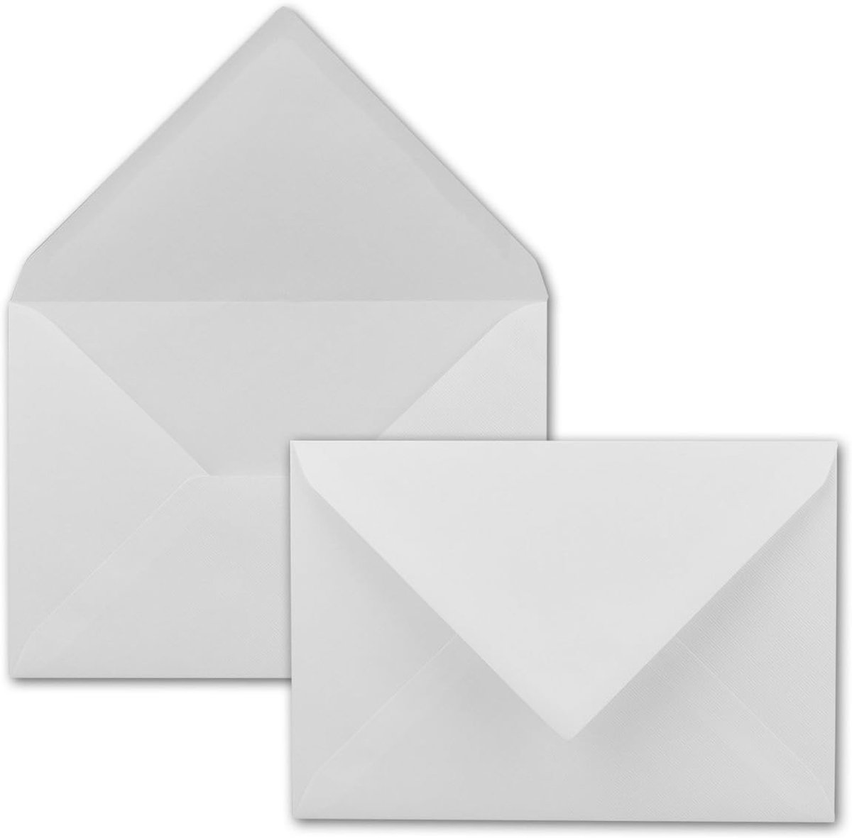 Neuser Enveloppen, 50 x enveloppen, wit met geribbelde structuur, C5 (16,2 x 22,9 cm 100 gram per m² enveloppen met structuurreliëf, natte plakrand