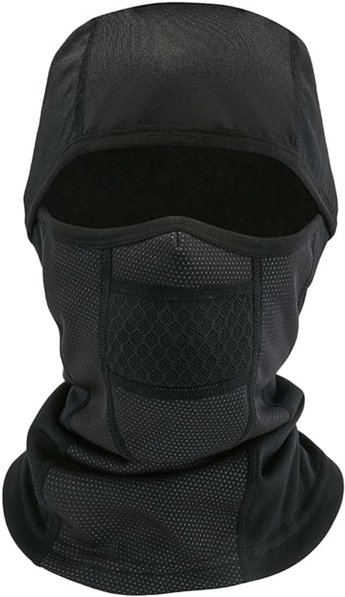 Bivakmuts Winterskimasker Winddicht Gezichtsbescherming Unisex Neck Gaiter Bivakmuts voor Outdoor Fietsen, Motorfiets, Skiën Waterdicht Zwart, Zwart, M