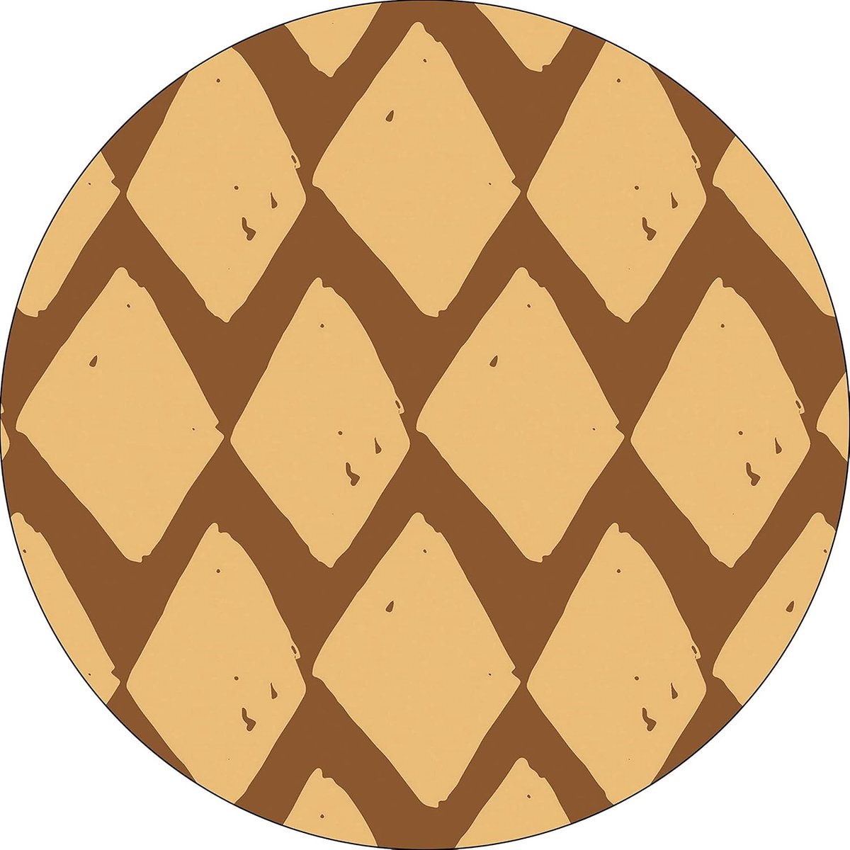 Ronde digitaal bedrukte muismat, antislip onderkant, voor kantoor en thuis, diameter: 22 cm