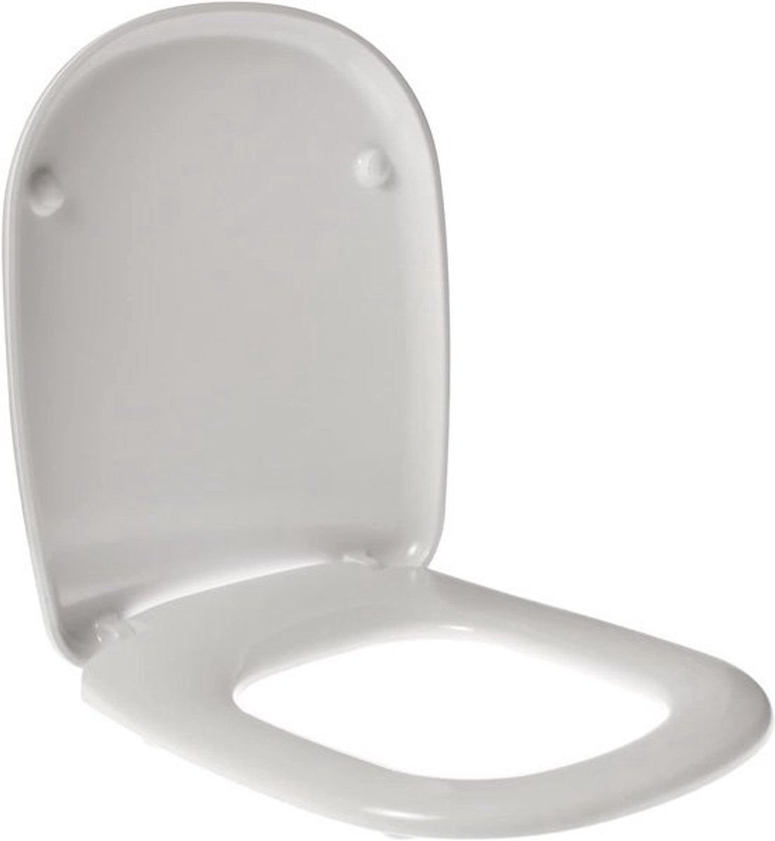 Toiletbril Wit - WC-bril - Badkamer - Roestvrijstalen scharnieren - 455x360mm - Wit