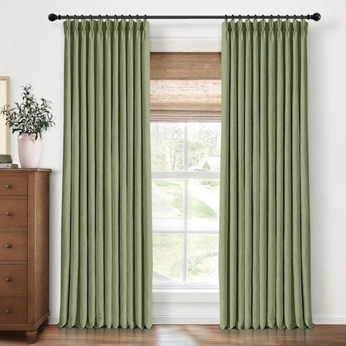 Verduisterende gordijnen 120 inch - Perfect voor slaapkamer en woonkamer, 100% verduisterend met 20 haken