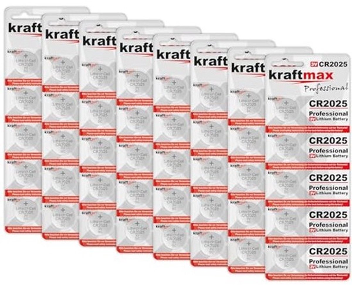 CR2025 Lithium Knoopcelbatterijen - 40 Stuks van de Nieuwste Generatie voor Professioneel Gebruik