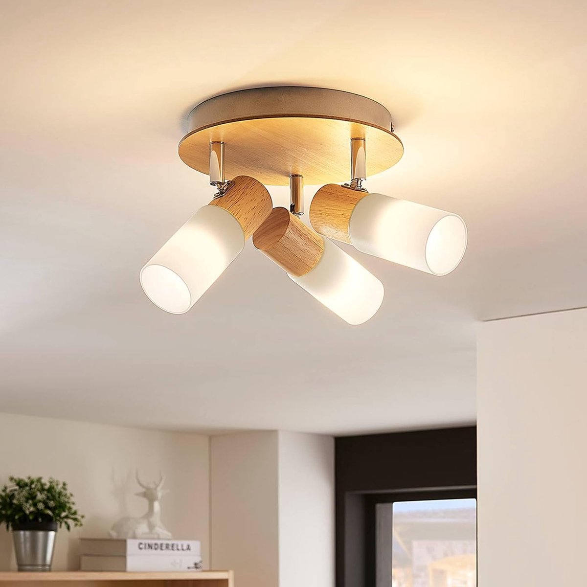 Buitenspot 'Christoph' (landelijk) in Hout licht uit hout o.a. voor slaapkamer - buitenspot, buitenwandspot, grondspot, tuinspot