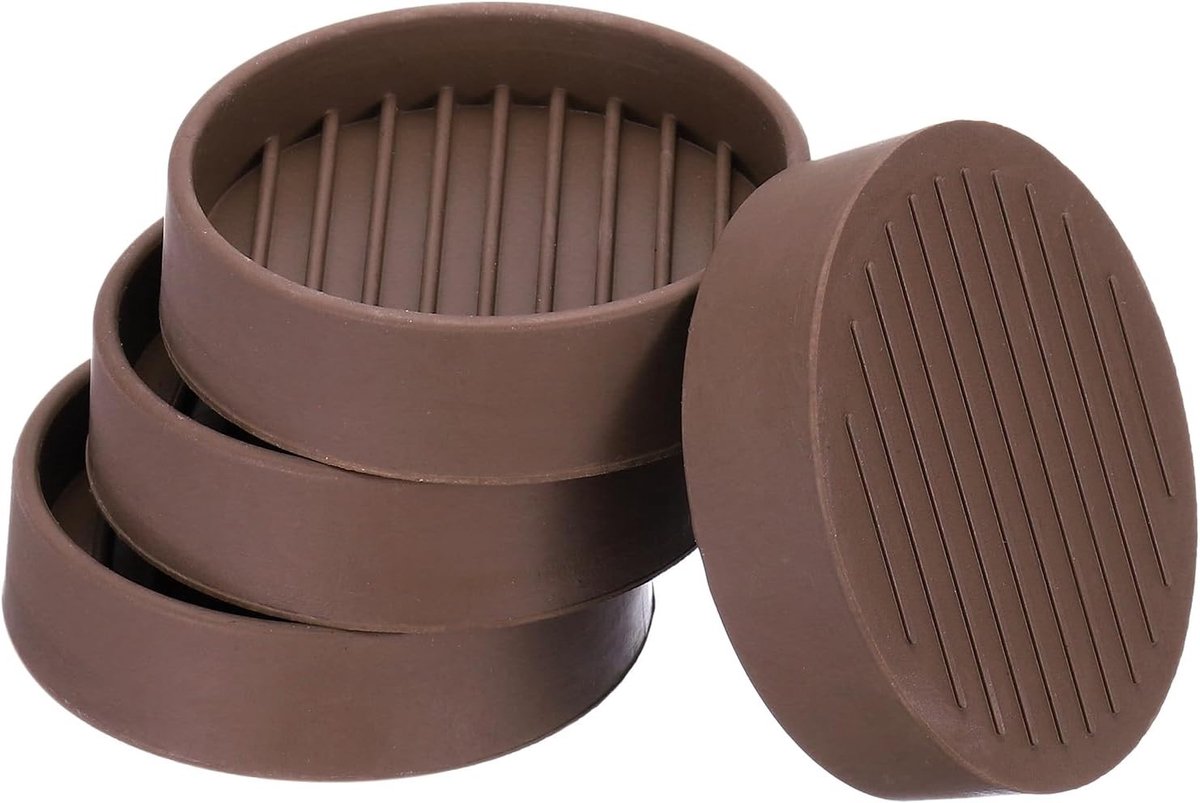 4 Packs van 5.8 cm Rubber Buffers voor Meubels - Bruine Demper, Geluidsisolatie en Bescherming