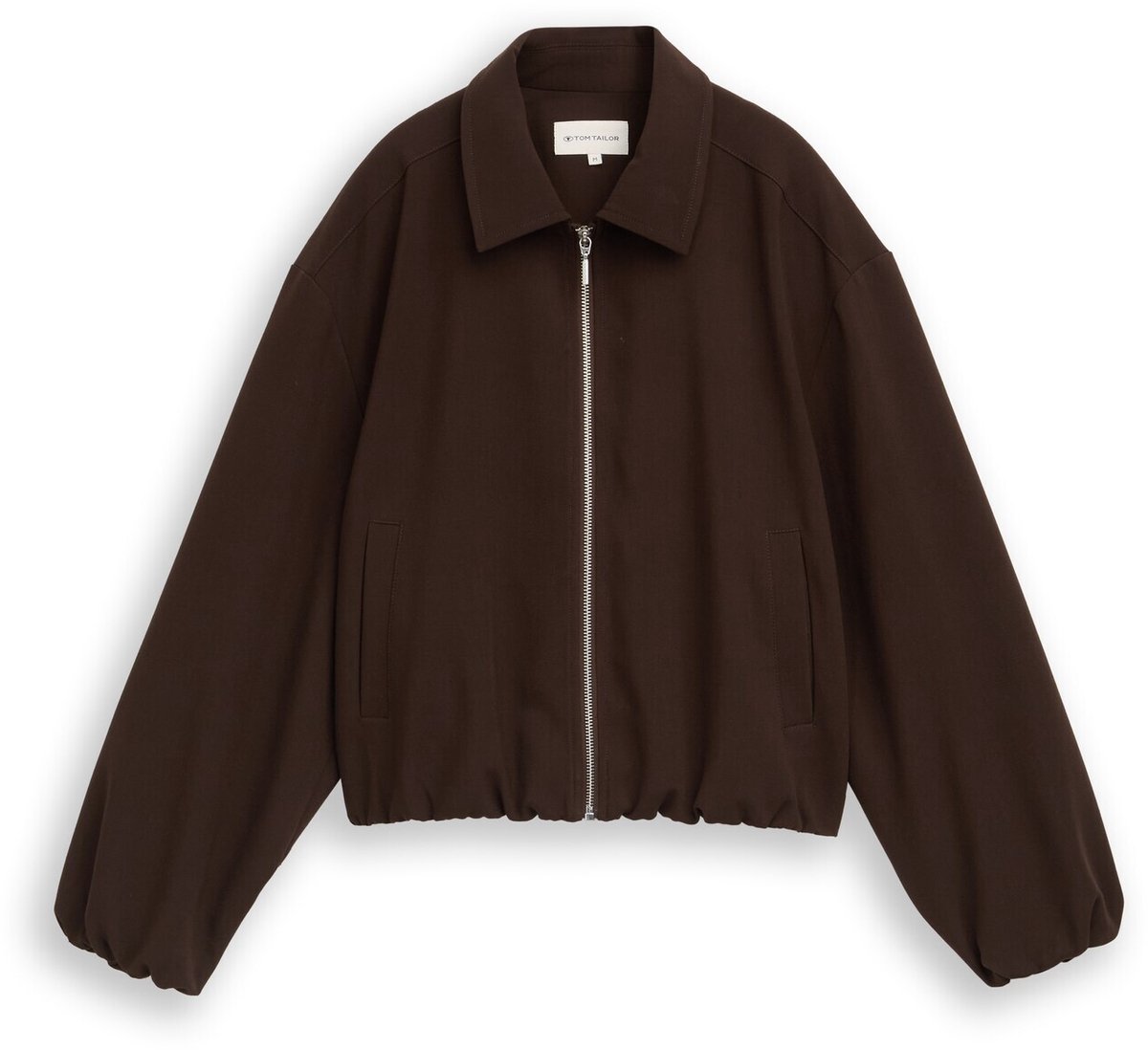 Tom Tailor - Loose fit blouson - Maat 38 - java dark brown