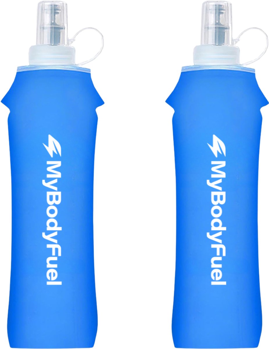 MyBodyFuel - Soft Flask 500 ml - 2 Stuks - Opvouwbare Waterfles - Flexibel & Compact - Drinkfles voor Hardlopen