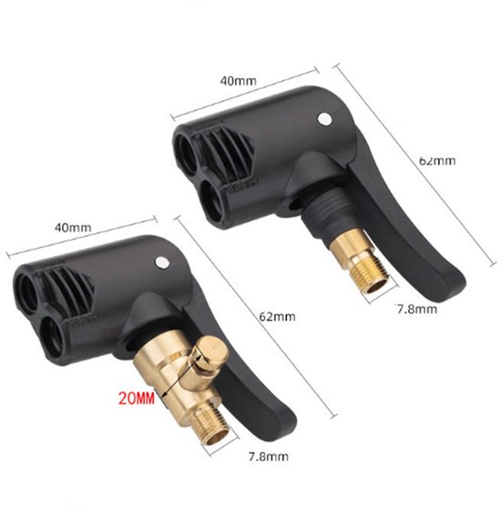 Auto Ventiel Adapter - Autopomp - Ventiel verlengstuk - Geschikt voor campers, auto's, fietsen, aanhangers en transportvoertuigen - 16 cm - met Luchtslang — afbeelding 5