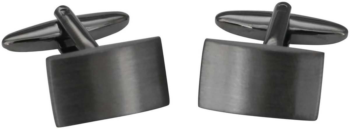 LINDENMANN heren manchetknopen gunmetal - donkergrijs