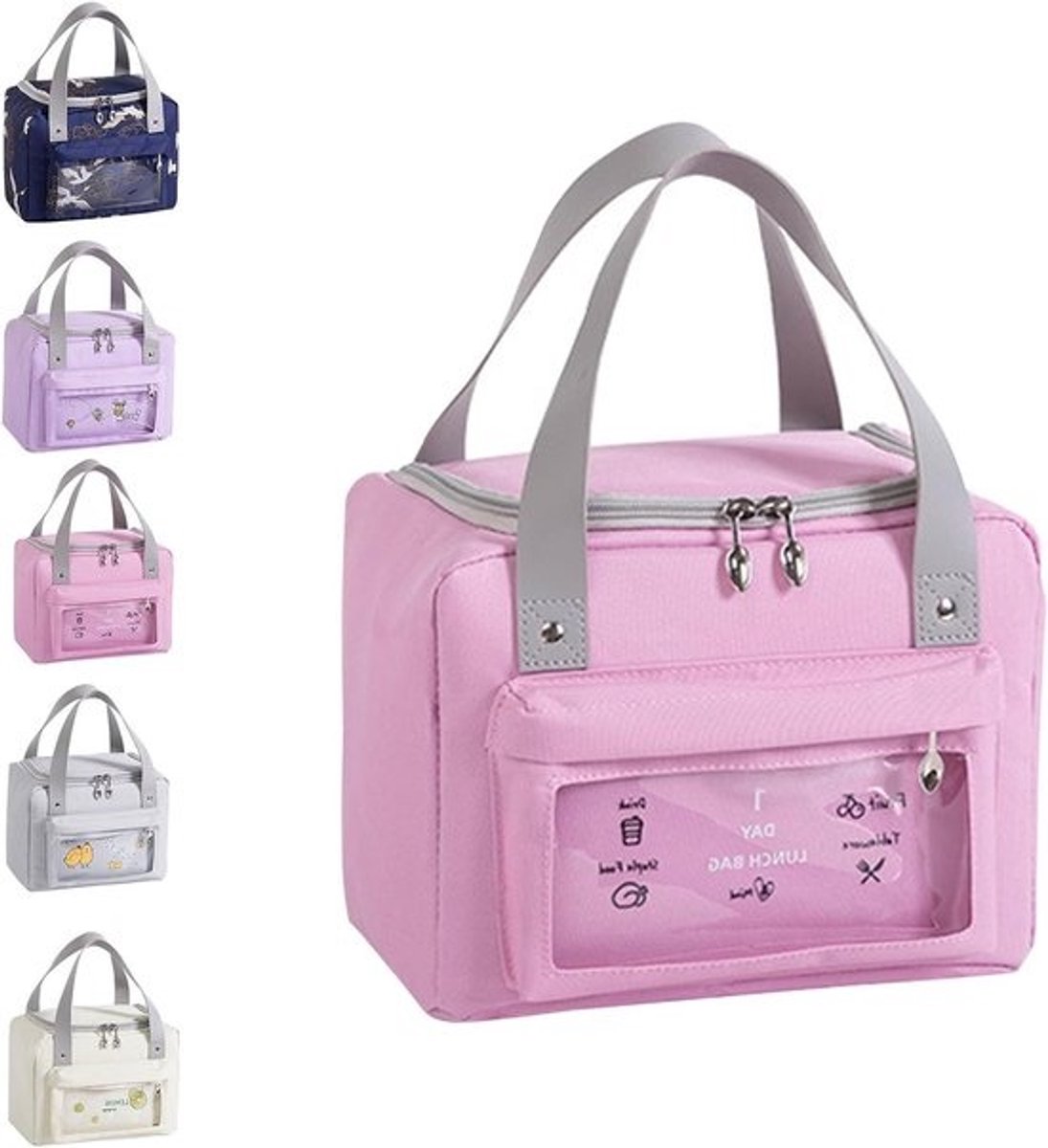 Elegante 9L Koeltas voor Lunch en Picknick, Ruime Thermische Tas voor Volwassenen, Roze, Ideaal voor Werk en Dagelijkse Gebruik